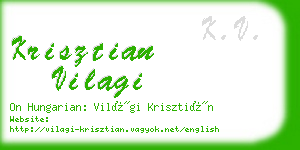 krisztian vilagi business card